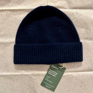 Quince Mongolian Cashmere Ribbed Beanie in Navy Size XS/S NWT